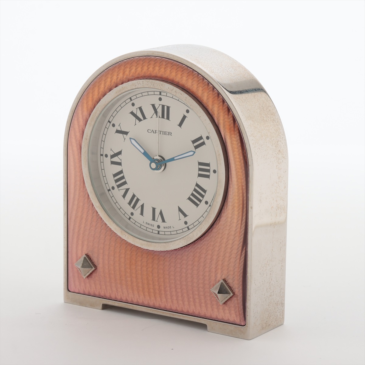 Cartier Steel and Lacquer Desk Clock with Alarm, Ref. 2746 – SWISS